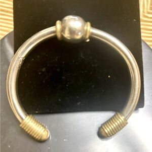 SOLD—Sterling & Brass cuff bracelet